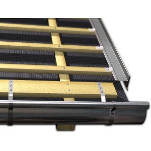 Lamiera di bordo in alluminio con gocciolatoio, 250x1000mm, per drenaggio professionale del tetto e come finitura visiva.
