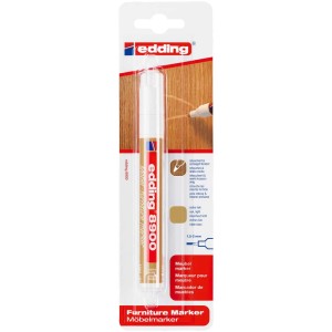 Feutre retouche meubles Edding 8900 chêne clair pour réparer meubles et bois, emballé.