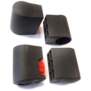 Set 4 tappi Acamp Piazza antracite Ø 28 mm con regolazione altezza per mobili da giardino.