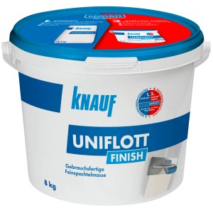 Secchio di stucco fine Knauf Uniflott Finish, 8 kg, per cartongesso.