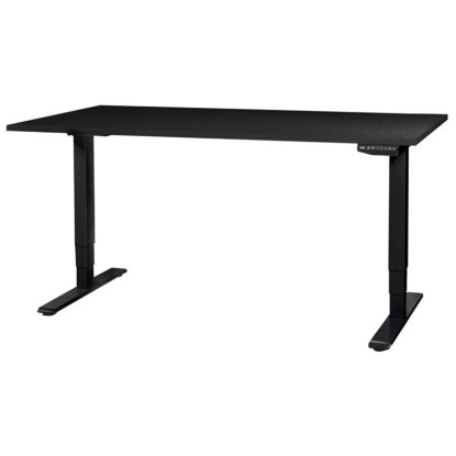 Contini Bürotisch höhenverstellbar Schwarz 64,5 - 130 x 180 x 80 cm