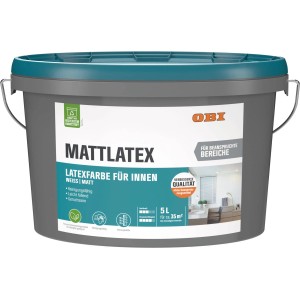 OBI Mattlatex konservierungsmittelfrei Weiss matt 5 l