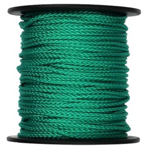 Ficelle de maçonnerie verte en PP, Ø 2 mm, rouleau de 50 m, corde multifonction tressée pour la construction et le jardin.