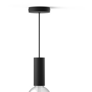 Lampada Philips Hue Lightguide con cavo in tessuto nero e supporto.