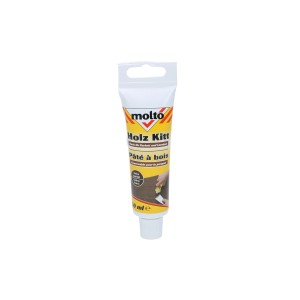 Tube Molto Holz Kitt Eiche Dunkel 50ml für Reparaturen im Innen- und Außenbereich.