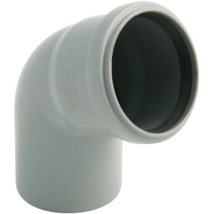 Coude Marley HT-Bogen 67° DN 50, coude gris pour tuyau d'évacuation bâtiment.