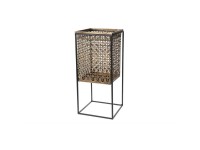 Metall-Laterne Gold (HxBxT) 42 x 18,8 x 18,8 cm