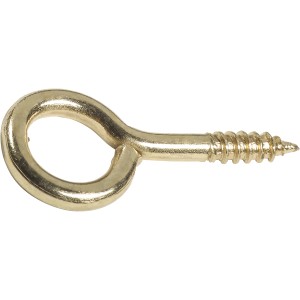 Golfare LUX ottonata, 2x12mm, set da 10. Vite con occhiello per il fissaggio.