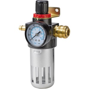 Einhell Riduttore di pressione con filtro R 3/8" con manometro per compressori.