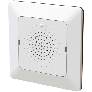 Campanello da incasso Priamos IP20 bianco, 230V, per montaggio a parete.