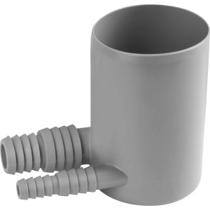 Raccordo a gomito doppio Airfit DN 50 per lavatrice e tubazioni.