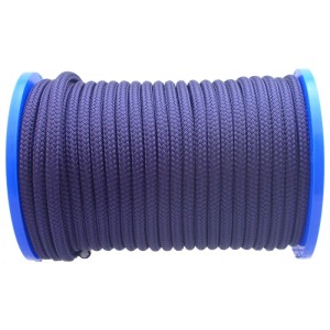 Cima scotta blu navy (Ø 12 mm) al metro su bobina per nautica.
