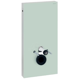Geberit Monolith modulo sanitario per WC sospeso, vetro menta, 101 cm. Elemento per cartongesso con allacciamento laterale dell'acqua.