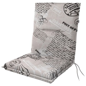 Cuscino Doppler Spot D.6101 a fantasia per sedia da giardino a schienale basso, 48x100 cm.