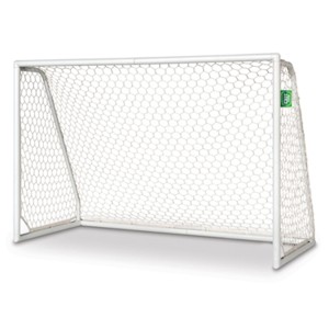 Porta da calcio Exit Scala in alluminio bianco, 180x120 cm, con rete per gioco e divertimento in giardino.