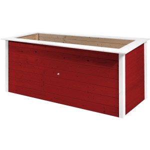 Weka aiuola rialzata Herba, abete rosso, rosso/bianco svedese, 81x205x80 cm. Aiuola rialzata in legno per giardino, ortaggi ed erbe aromatiche.