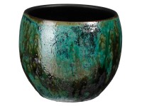 Mica Decorations Topf Loren Terrakotta Blau Ø 14 cm / Höhe 13 cm