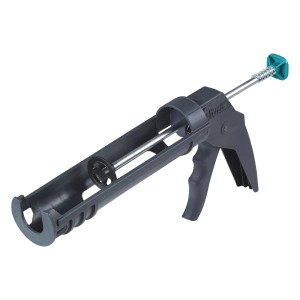Wolfcraft MG 100 pistola per cartucce per silicone e acrilico, pressione di erogazione 130 kg.