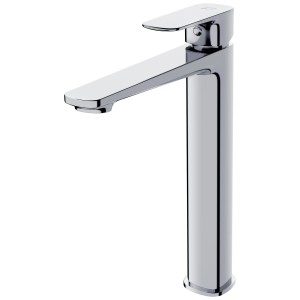 Robinet de lavabo Larga chromé brillant pour vasques à poser.