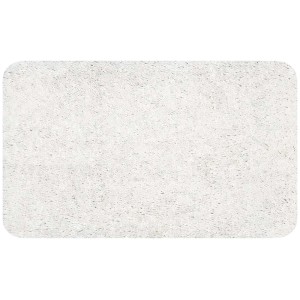 Tappeto bagno bianco Spirella Highland, 70x120 cm, in morbido poliestere.