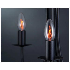 Paulmann LED Flackerkerze E14, 3W, klare Glühbirne im Kerzen-Design.