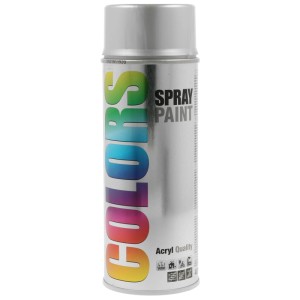 Bomboletta spray acrilica Colors RAL 9006 argento lucido, 400ml.