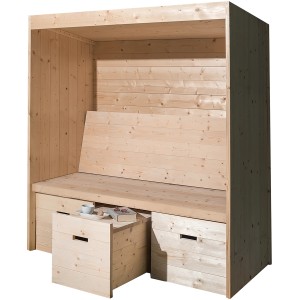 Weka Gartenlaube Bozen in legno di abete naturale con spazio di stoccaggio e ripiano estraibile.