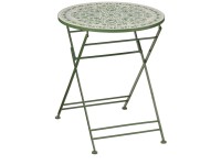 Mica Decorations Table d'appoint Bologna fer Vert hauteur 60 / Ø 71 cm