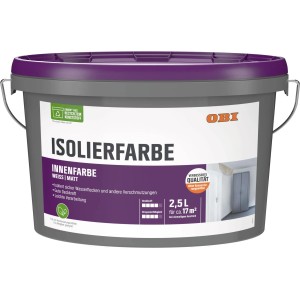 OBI Isolierfarbe konservierungsmittelfrei Weiss matt 2,5 l