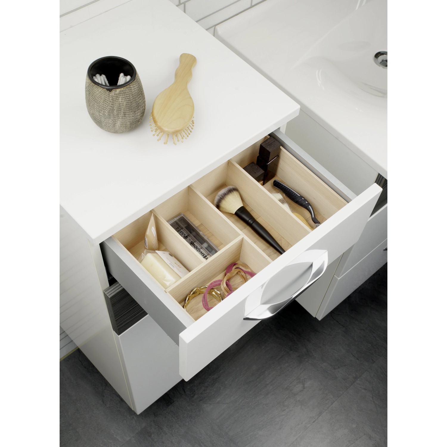 Organizer per cassetti faggio (HxLxP) 7 x 17 x 32 cm