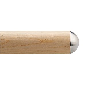 Main courante en bois avec embout chromé mat (lot de 2) pour rampes.