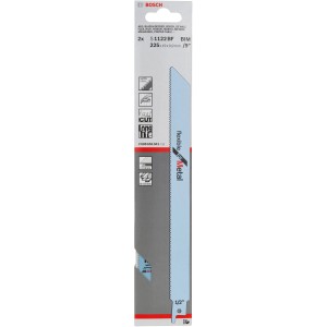 Lame de scie sabre Bosch Pro S 1122 BF, 2 pièces, pour métal, conception flexible.