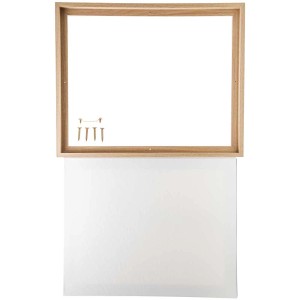 I Am Creative Schattenfugenrahmen-Set aus Kiefernholz mit Keilrahmen, Schrauben und Aufhängung.