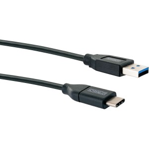 Cavo USB Schwaiger: da USB 3.0 A a USB 3.1 Type C, per ricarica e sincronizzazione.