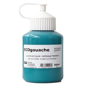Pébéo Plakatfarbe Ecogouache Smaragdgrün, 500ml Flasche.