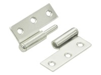 Möbelband gerade rechts Stahl vernickelt 50 x 40 mm / 2 Stk.