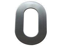 Alpertec Hausnummer Zahl 0 Edelstahl