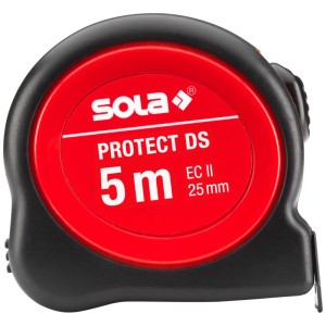 Sola Rollmeter Protect DS 525, 5m, avec boîtier rouge. Outil de mesure pour des mesures précises.