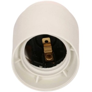Douille E27 lisse M10 x 1, blanc, pour installation de lampe.