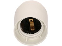 E27-Fassung Glattmantel M10 x 1 Weiss