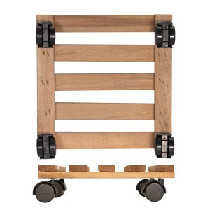 Wagner Multi Roller GH0631, sottovaso a rotelle in palissandro con 4 ruote doppie, 280x280mm, portata 100kg.