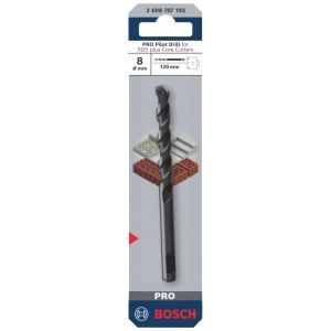 Forets de centrage Bosch Pro SDS-Plus, 8x120mm, pour scies trépans. Guidage précis pour perçage propre béton et maçonnerie.