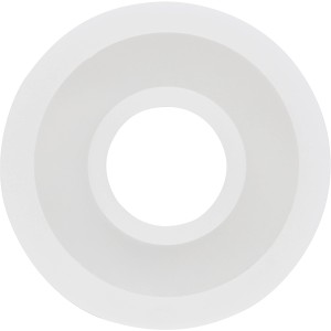 Entretoise blanche en plastique pour vis de plaque d'immatriculation, 8 pièces.