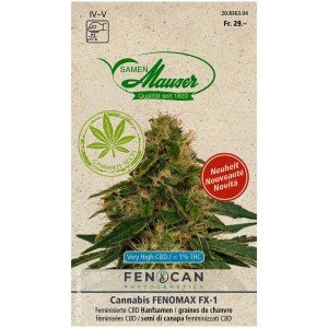 Semi di canapa Cannabis Fenomax FX-1, 3 pz. Sementi ad alto contenuto di CBD.