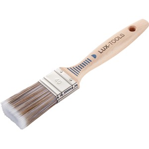 Pennello piatto LUX per vernice, 40 mm, con manico in legno e setole miste per una resa ottimale del colore.