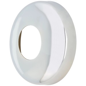 Rosetta in ottone cromato, 24,1x20mm, per coprire i fori a parete.