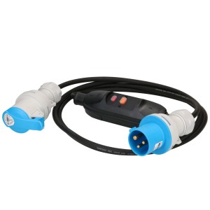 Rallonge CEE MaxCamp avec disjoncteur différentiel, 3 m, IP44, pour camping et industrie.
