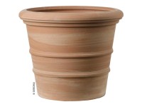 Deroma Pflanztopf Siena Galestro-Ton Weiss Ø 37,5 cm