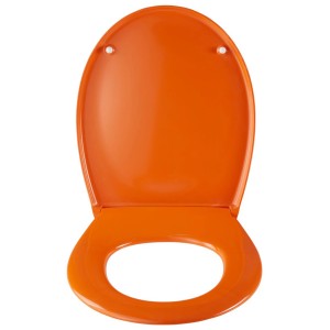 Sedile WC Diaqua Barbana arancione con chiusura rallentata, duroplast, universale.