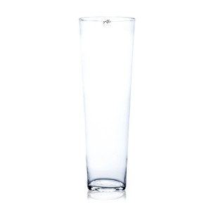 Vaso conico Sandra Rich XXL in vetro, alto 50 cm, trasparente.